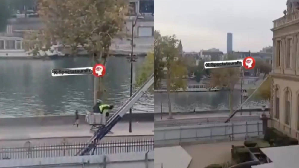 Video Perampok Museum Louvre Kabur. [X @Spectateursfr]